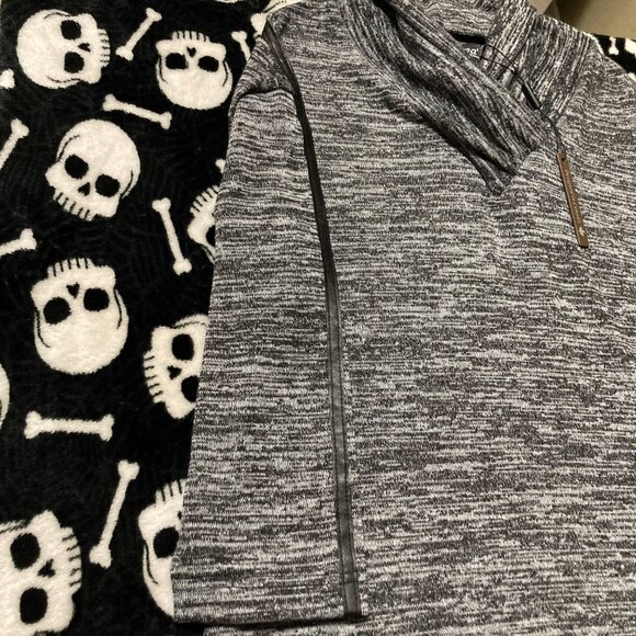 PAPA Heathered charcoal light grey cowl turtleneck top NWT MEDIUM LARGE sweater - Picture 5 of 14